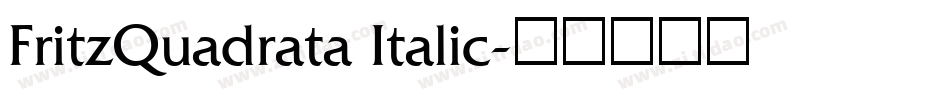 FritzQuadrata Italic字体转换